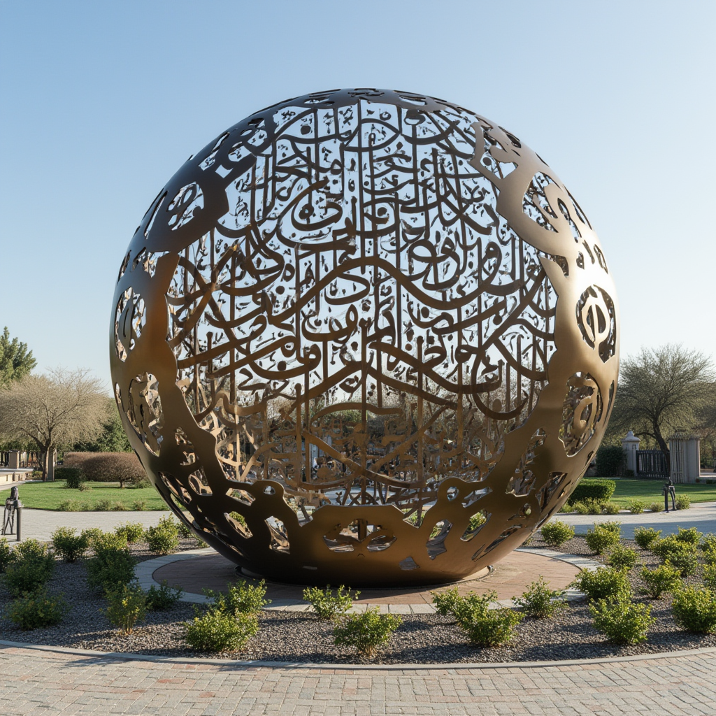 Arabic Manuscript Sculpture artwork